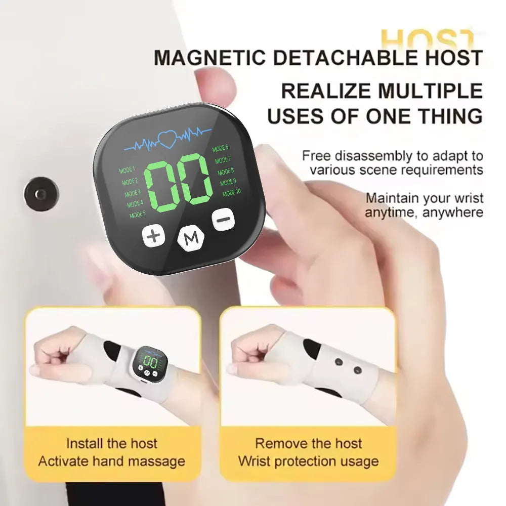 Smart Heated Wrist Support with Vibration Massage – 3 Heat Levels & 10 Modes for Comfort, Recovery & Daily Use (Blue) | White Version Available In-Store - Image 7