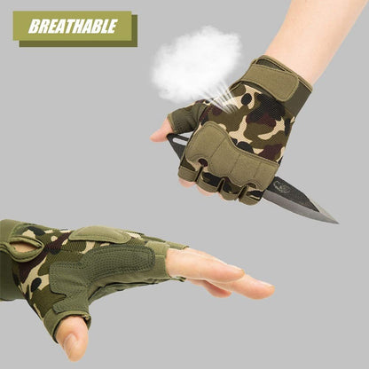 Tactical Fingerless Gloves with Knuckle Protection – Breathable Outdoor Gloves for Shooting, Hunting, Cycling, and Training (Black,XL) - Image 6