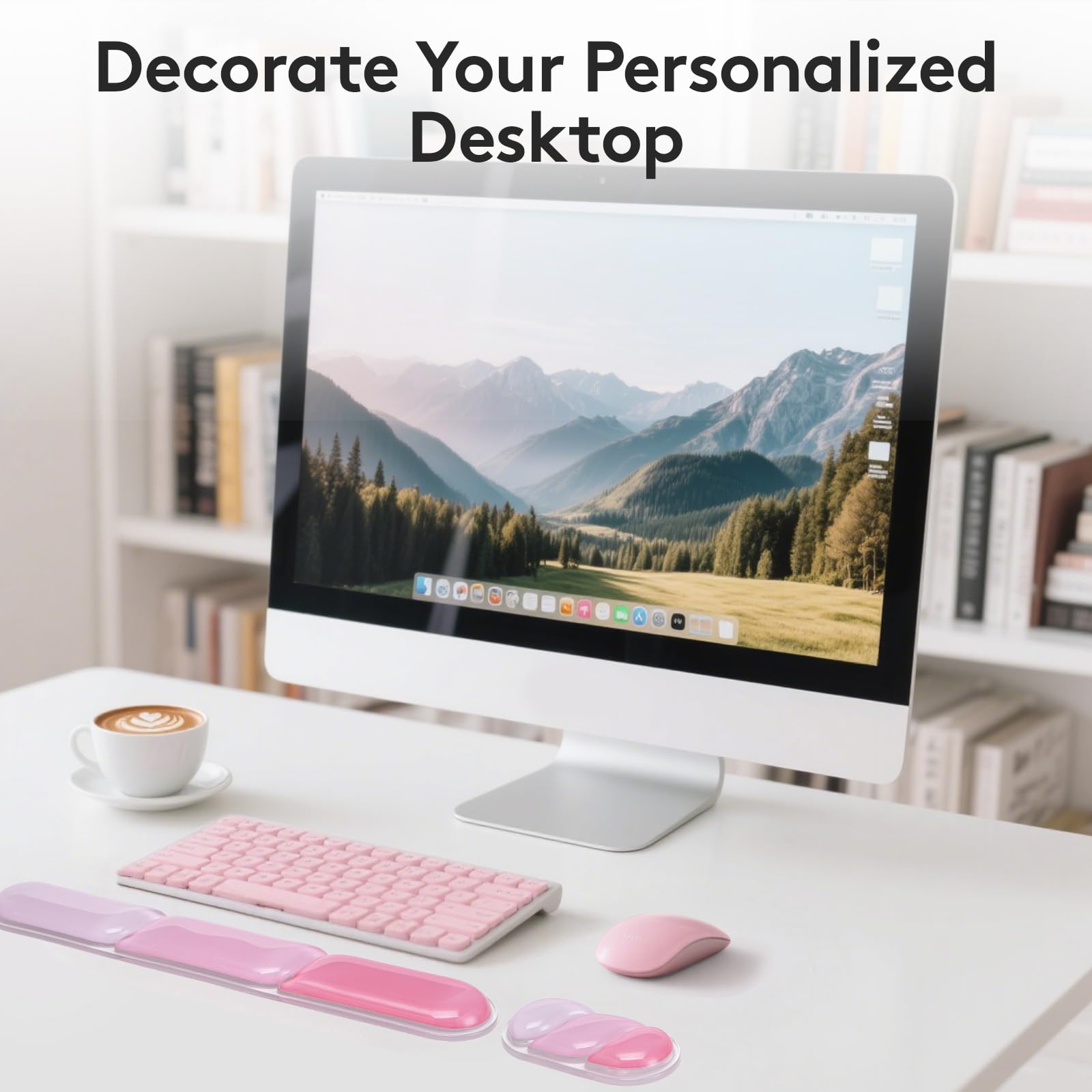 Ergonomic Gel Wrist Rest Set – Keyboard and Mouse Support Pad with Soft Cushioning for Office, Work, Gaming, and Study – Anti-Slip Base, Comfortable Design (Pink) - Image 2