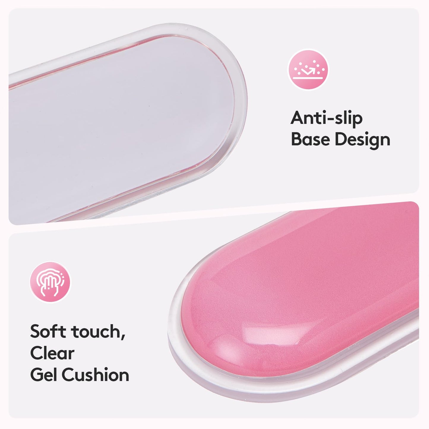 Ergonomic Gel Wrist Rest Set – Keyboard and Mouse Support Pad with Soft Cushioning for Office, Work, Gaming, and Study – Anti-Slip Base, Comfortable Design (Pink) - Image 4