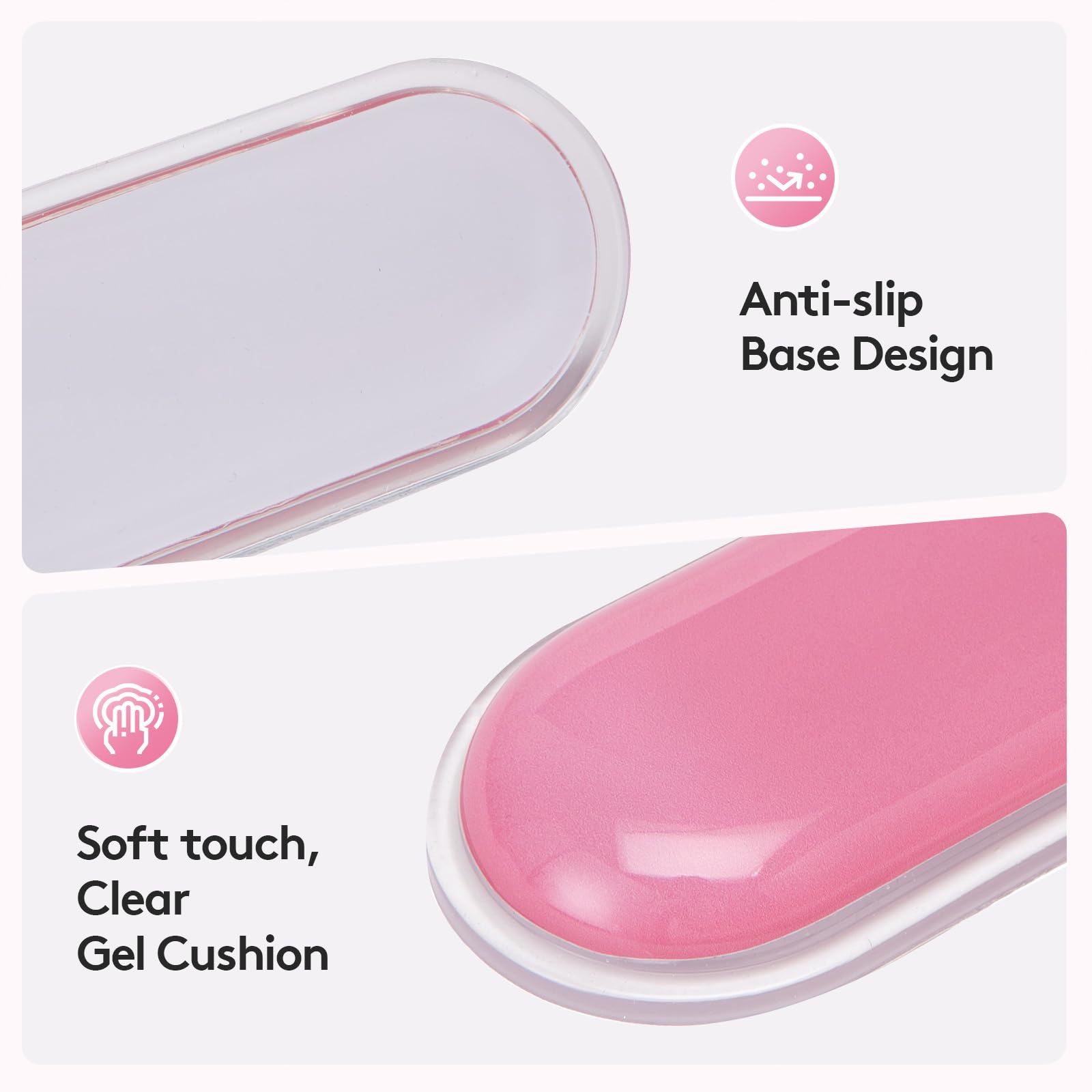 Ergonomic Gel Wrist Rest Set – Keyboard and Mouse Support Pad with Soft Cushioning for Office, Work, Gaming, and Study – Anti-Slip Base, Comfortable Design (Pink) - Image 4
