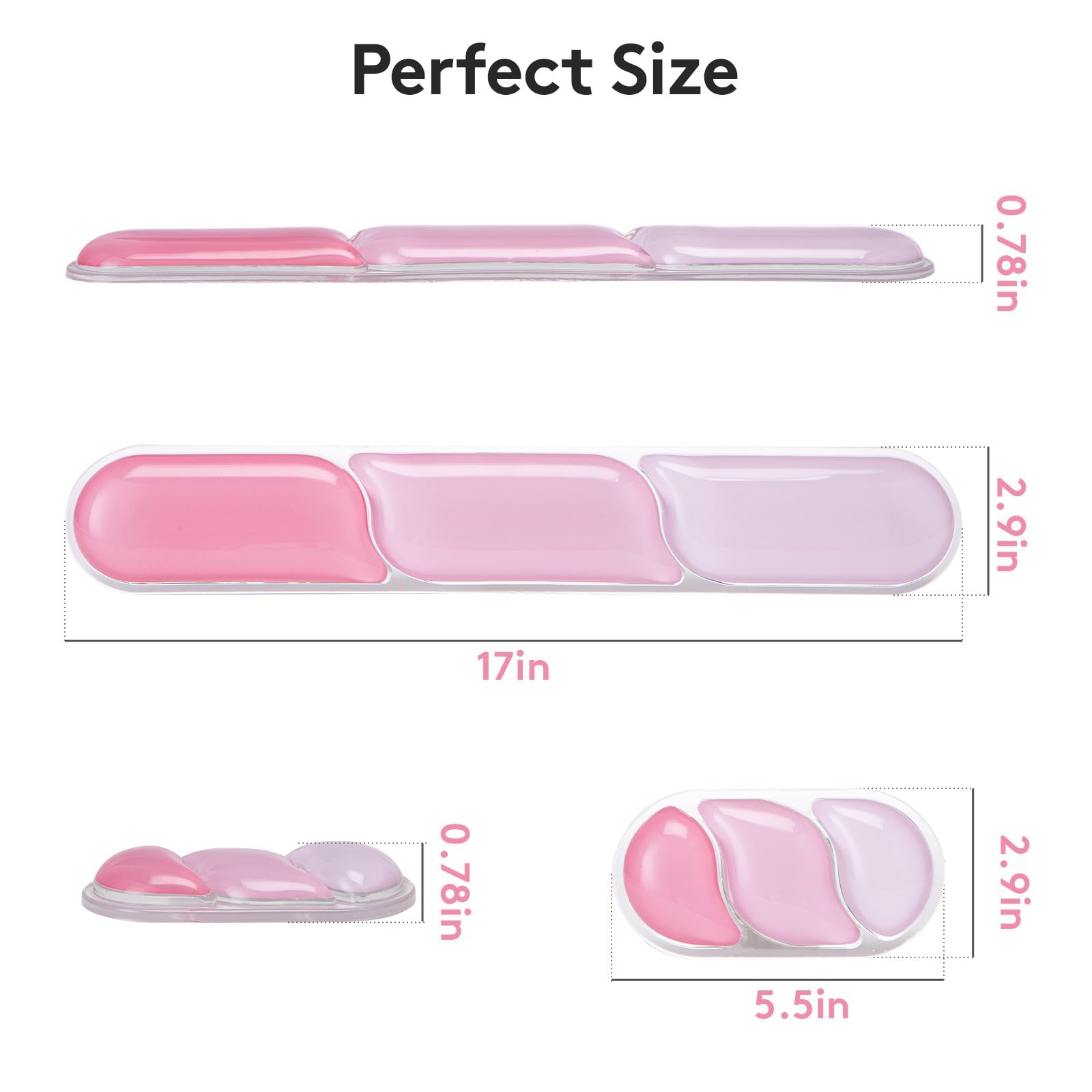 Ergonomic Gel Wrist Rest Set – Keyboard and Mouse Support Pad with Soft Cushioning for Office, Work, Gaming, and Study – Anti-Slip Base, Comfortable Design (Pink) - Image 7