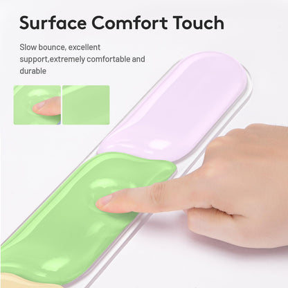 Ergonomic Gel Wrist Rest Set – Keyboard and Mouse Support Pad with Soft Cushioning for Office, Work, Gaming, and Study – Anti-Slip Base, Comfortable Design (Pink-Green-Orange) - Image 4