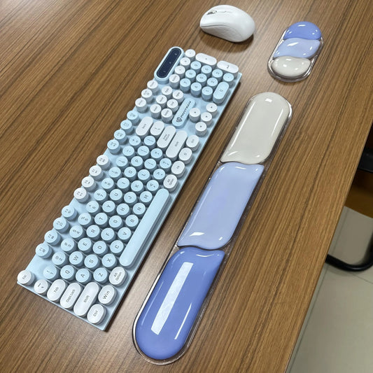 Ergonomic Gel Wrist Rest Set – Keyboard and Mouse Support Pad with Soft Cushioning for Office, Work, Gaming, and Study – Anti-Slip Base, Comfortable Design (Blue) - Image 2