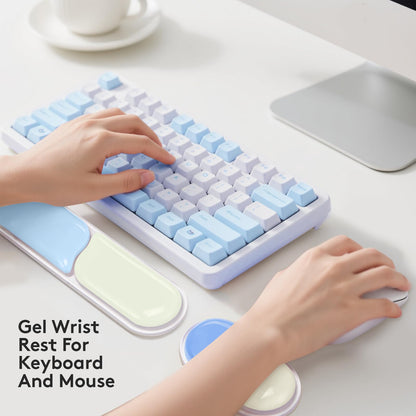 Ergonomic Gel Wrist Rest Set – Keyboard and Mouse Support Pad with Soft Cushioning for Office, Work, Gaming, and Study – Anti-Slip Base, Comfortable Design (Blue) - Image 3