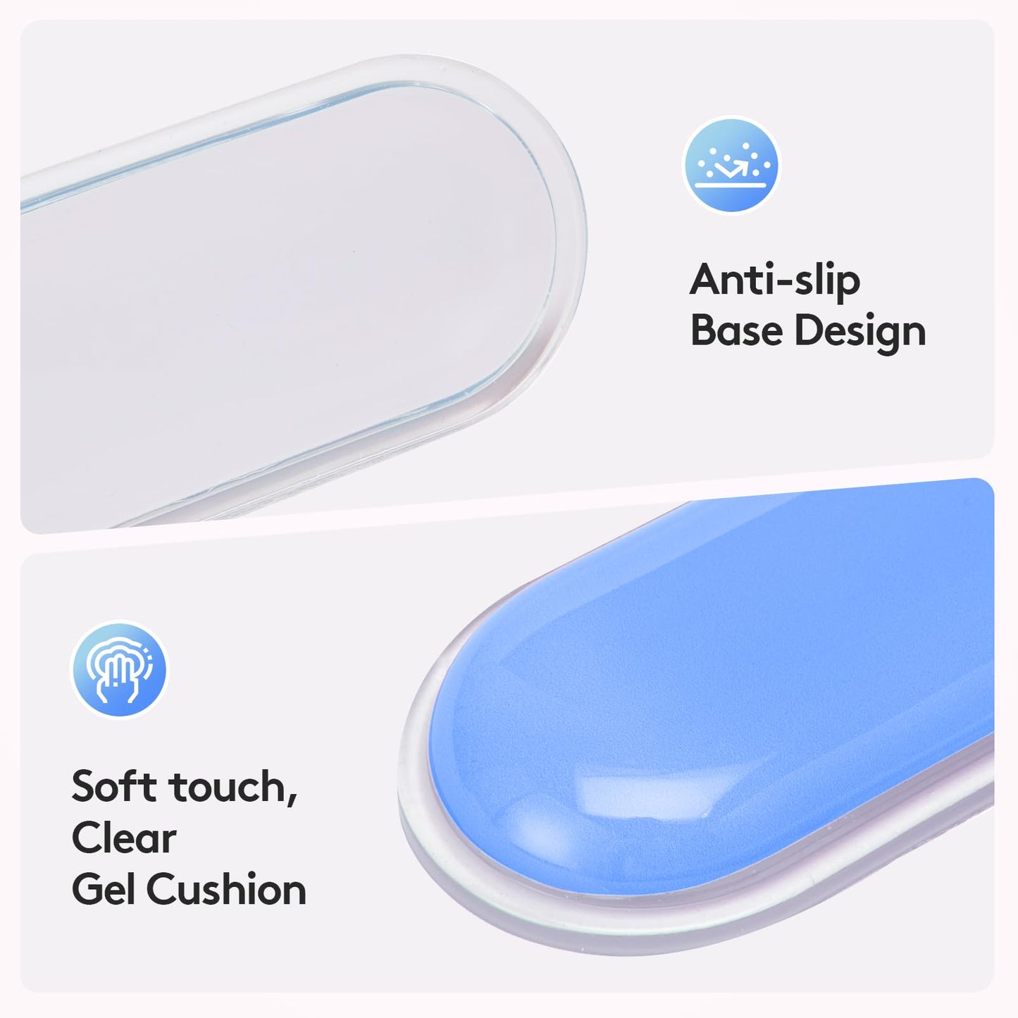 Ergonomic Gel Wrist Rest Set – Keyboard and Mouse Support Pad with Soft Cushioning for Office, Work, Gaming, and Study – Anti-Slip Base, Comfortable Design (Blue) - Image 6