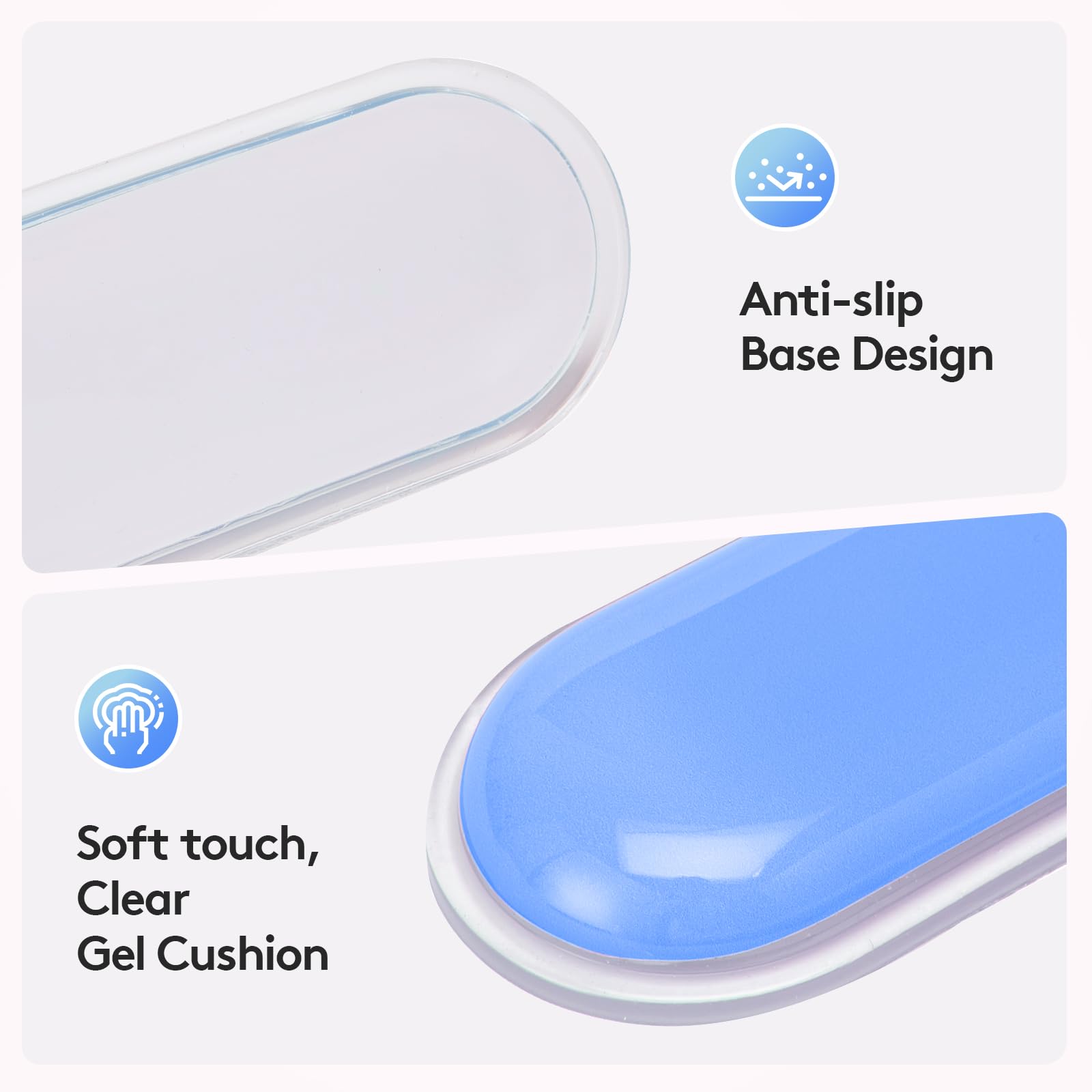 Ergonomic Gel Wrist Rest Set – Keyboard and Mouse Support Pad with Soft Cushioning for Office, Work, Gaming, and Study – Anti-Slip Base, Comfortable Design (Blue) - Image 6