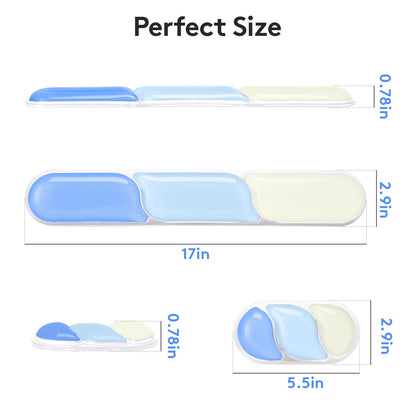 Ergonomic Gel Wrist Rest Set – Keyboard and Mouse Support Pad with Soft Cushioning for Office, Work, Gaming, and Study – Anti-Slip Base, Comfortable Design (Blue) - Image 8
