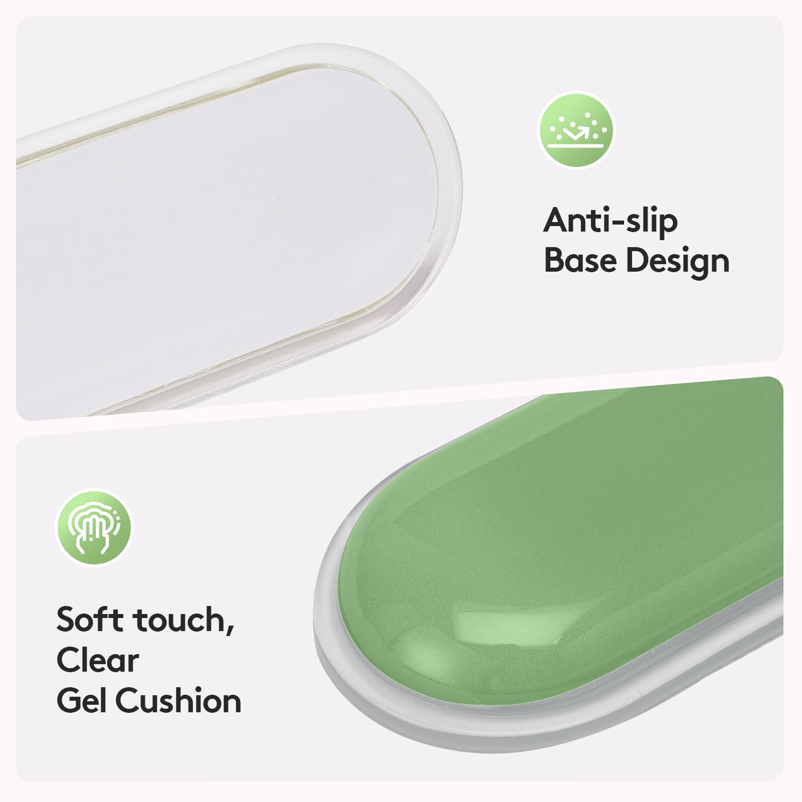 Ergonomic Gel Wrist Rest Set – Keyboard and Mouse Support Pad with Soft Cushioning for Office, Work, Gaming, and Study – Anti-Slip Base, Comfortable Design (Green) - Image 5