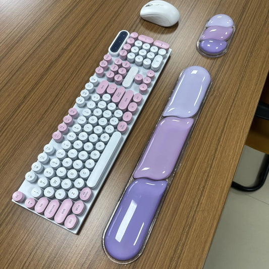 Ergonomic Gel Wrist Rest Set – Keyboard and Mouse Support Pad with Soft Cushioning for Office, Work, Gaming, and Study – Anti-Slip Base, Comfortable Design (Purple) - Image 2