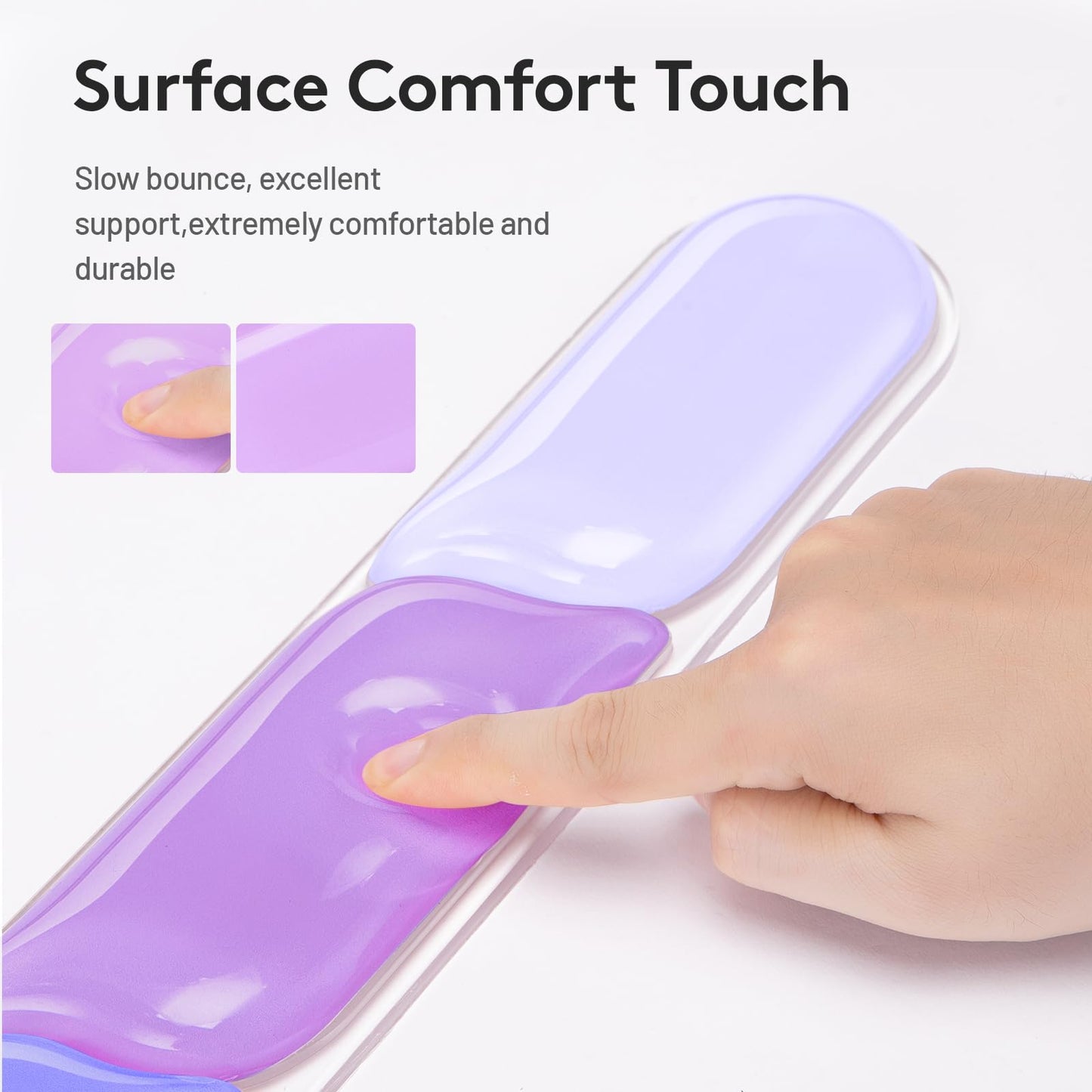 Ergonomic Gel Wrist Rest Set – Keyboard and Mouse Support Pad with Soft Cushioning for Office, Work, Gaming, and Study – Anti-Slip Base, Comfortable Design (Purple) - Image 5