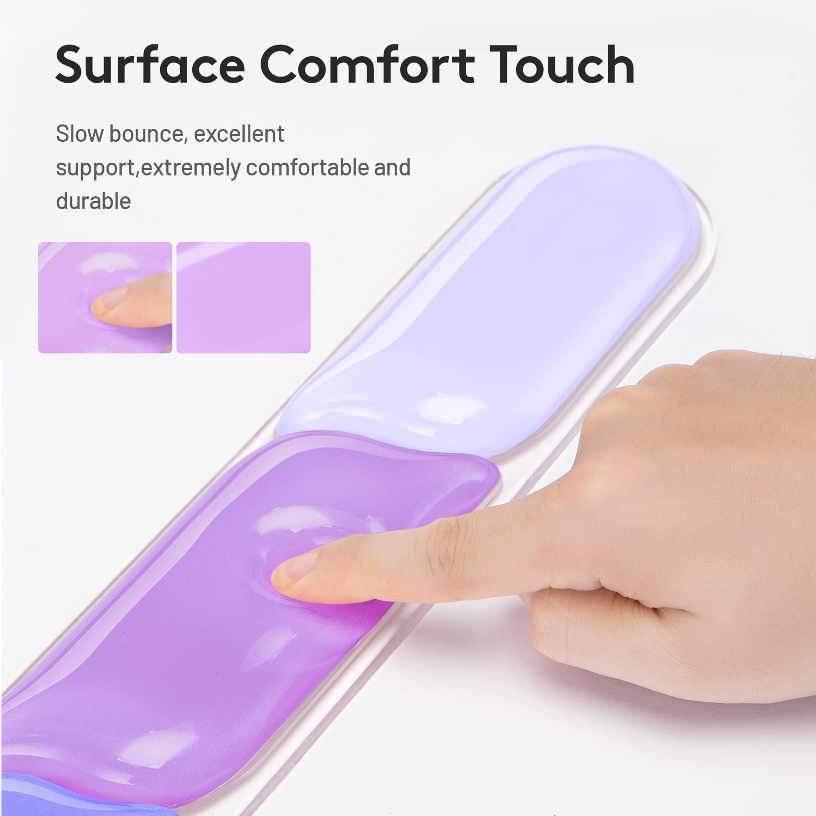 Ergonomic Gel Wrist Rest Set – Keyboard and Mouse Support Pad with Soft Cushioning for Office, Work, Gaming, and Study – Anti-Slip Base, Comfortable Design (Purple) - Image 5