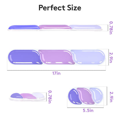 Ergonomic Gel Wrist Rest Set – Keyboard and Mouse Support Pad with Soft Cushioning for Office, Work, Gaming, and Study – Anti-Slip Base, Comfortable Design (Purple) - Image 7