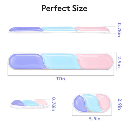 Ergonomic Gel Wrist Rest Set – Keyboard and Mouse Support Pad with Soft Cushioning for Office, Work, Gaming, and Study – Anti-Slip Base, Comfortable Design (Purple-Blue-Pink) - Image 7