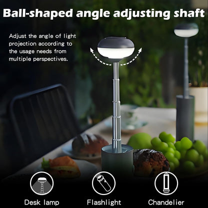 Portable Telescopic Camping Light with 5000mAh Battery – Rechargeable, IPX65 Waterproof, Magnetic & Multi-Mode Outdoor Lamp (Grey) - Image 5