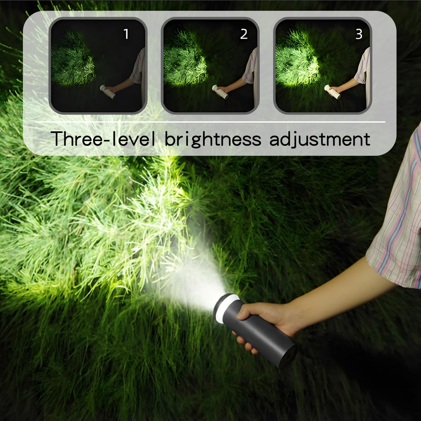 Portable Telescopic Camping Light with 5000mAh Battery – Rechargeable, IPX65 Waterproof, Magnetic & Multi-Mode Outdoor Lamp (Grey) - Image 6