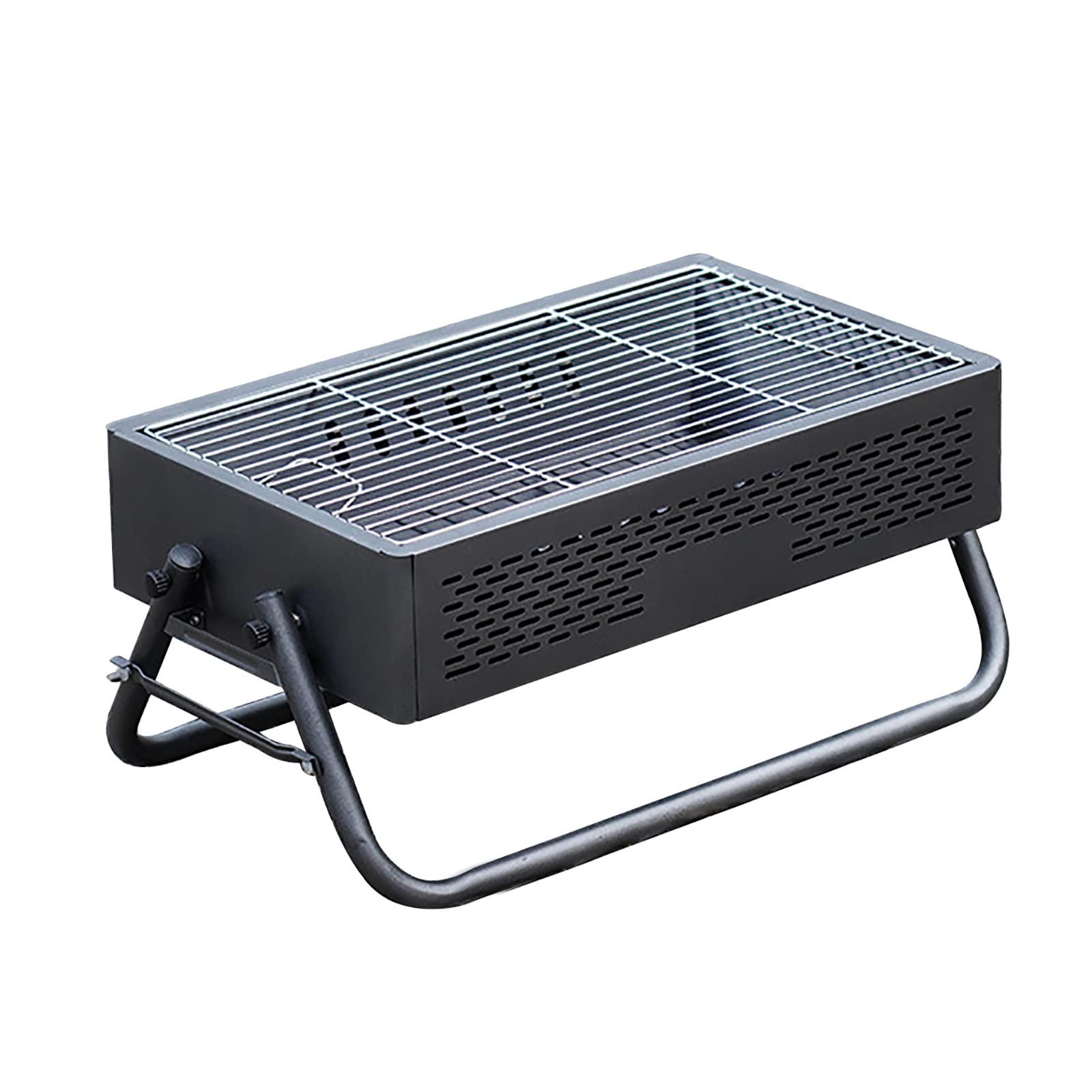 Portable Charcoal Grill with Foldable Legs & Stainless Steel Grate – Compact Outdoor BBQ for Camping, Picnics & Backyard Gatherings (Gray)