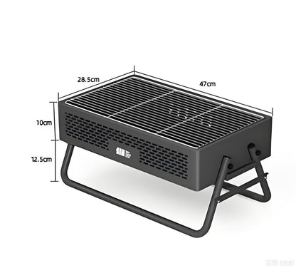 Portable Charcoal Grill with Foldable Legs & Stainless Steel Grate – Compact Outdoor BBQ for Camping, Picnics & Backyard Gatherings (Gray)  - Image 6