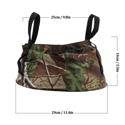 Collapsible Outdoor Bucket with Handles – Foldable Water Container for Camping, Fishing, Travel & Washing, Durable Waterproof Polyester Basin (Camouflage) - Image 2