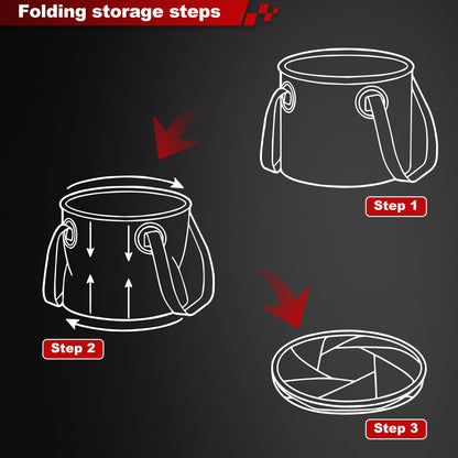 Multi-Use Collapsible Bucket – Foldable Camping Container with Dual Handles, 10L/20L Capacity, Supports 22 lbs or 44 lbs, Waterproof PVC Mesh for Fishing, Washing, Picnics & Outdoor Use (Coffee,Large) - Image 6