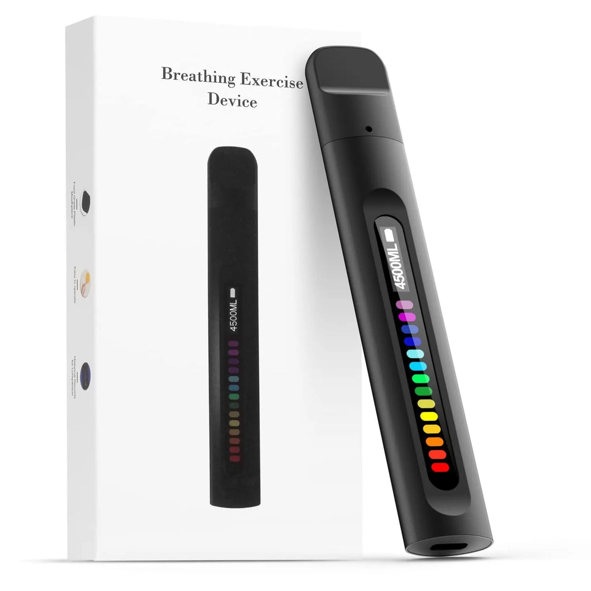 Portable Smart Breathing Trainer – Rechargeable Respiratory Exercise Device with LED Progress Bar | Boost Lung Capacity & Endurance for Athletes, Runners & Fitness Enthusiasts