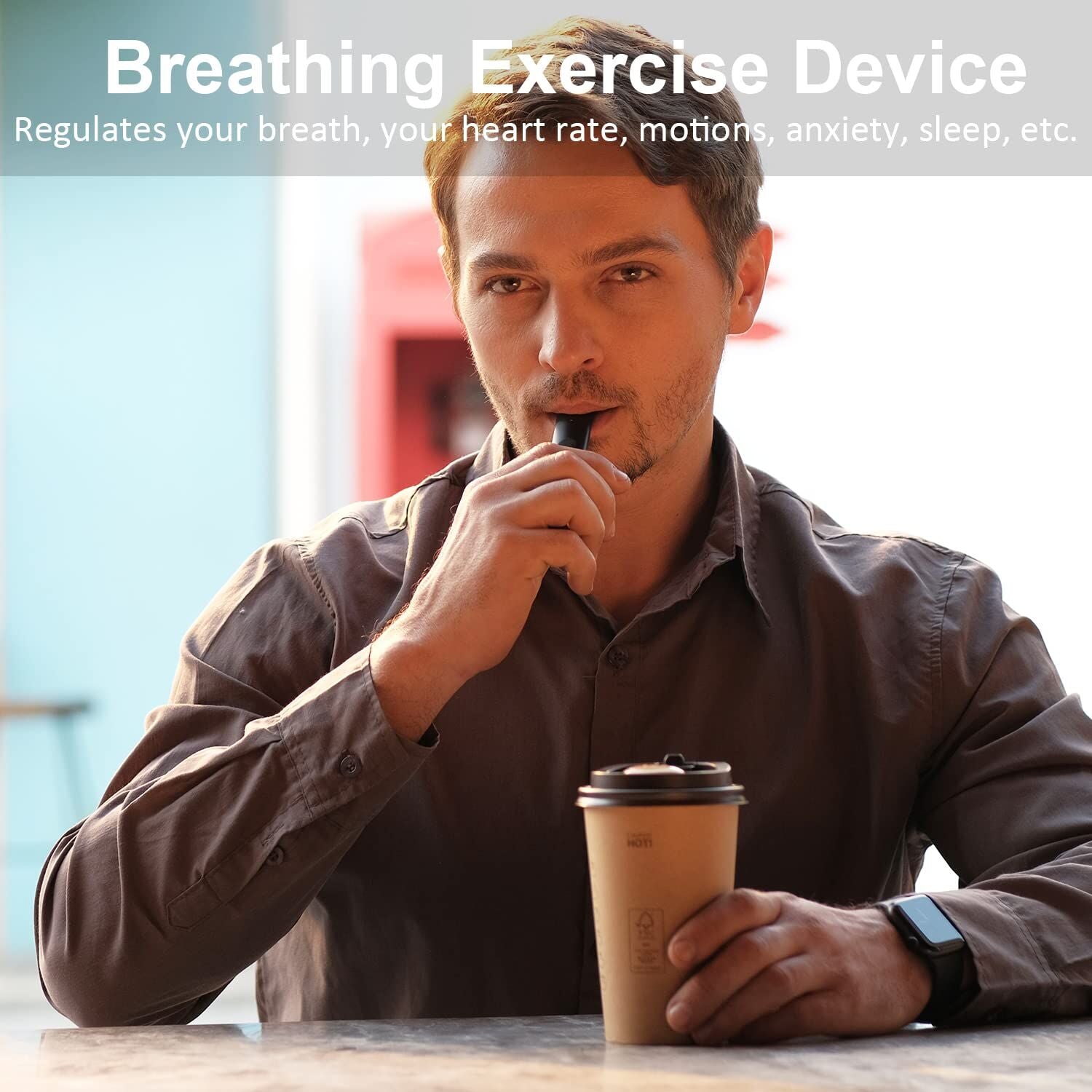 Portable Smart Breathing Trainer – Rechargeable Respiratory Exercise Device with LED Progress Bar | Boost Lung Capacity & Endurance for Athletes, Runners & Fitness Enthusiasts - Image 2