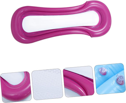 Inflatable Red Floating Bed: Portable Foldable Swimming Mat for Pool Lounging, Water Fun & Beach Relaxation - Image 3