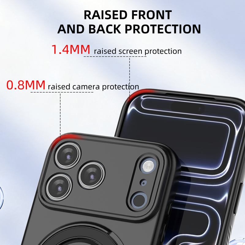Magnetic Shockproof Phone Case with 360-Degree Rotating Ring Stand and Wireless Charging Support for iPhone 17 Pro – Slim Protective Cover Designed for Home Use, Office Work, Travel, Commuting and Everyday On-the-Go Lifestyle (Grey)  - Image 7