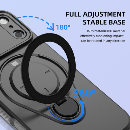 Magnetic Shockproof Phone Case with 360-Degree Rotating Ring Stand and Wireless Charging Support for iPhone 17 Pro – Slim Protective Cover Designed for Home Use, Office Work, Travel, Commuting and Everyday On-the-Go Lifestyle (Blue)  - Image 5