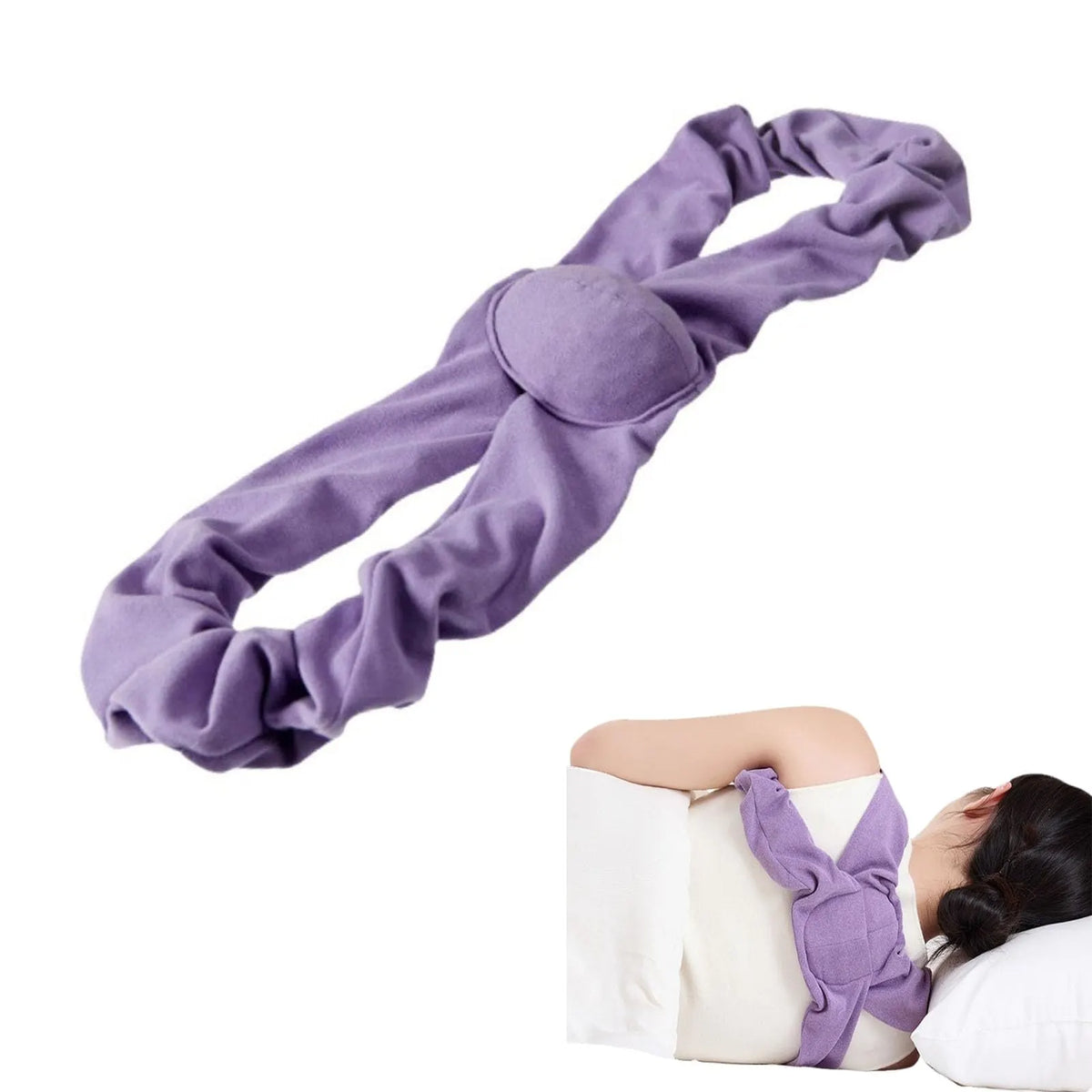Sleep Posture Corrector for Women and Men – Shoulder Alignment Belt with Soft Cushion, Nighttime Back Support for Better Spine and Upper Body Positioning (M)