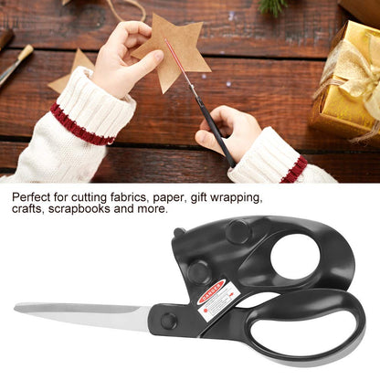 Professional Laser Guided Sewing Scissors for Home Craft Wrapping Gift Fabric Sewing Cut Straight Fast for Fabric Paper Crafts | Upgraded Ergonomic Handle (Black) - Image 3