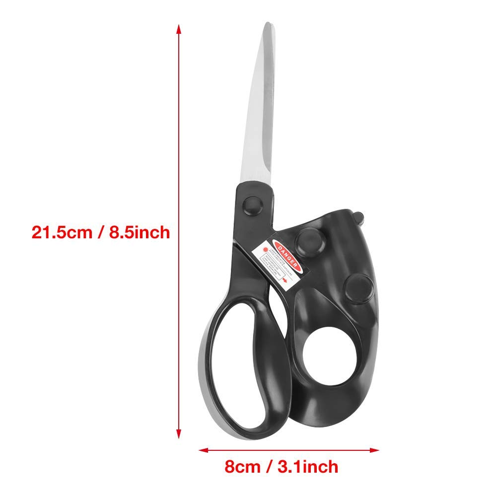 Professional Laser Guided Sewing Scissors for Home Craft Wrapping Gift Fabric Sewing Cut Straight Fast for Fabric Paper Crafts | Upgraded Ergonomic Handle (Black) - Image 4