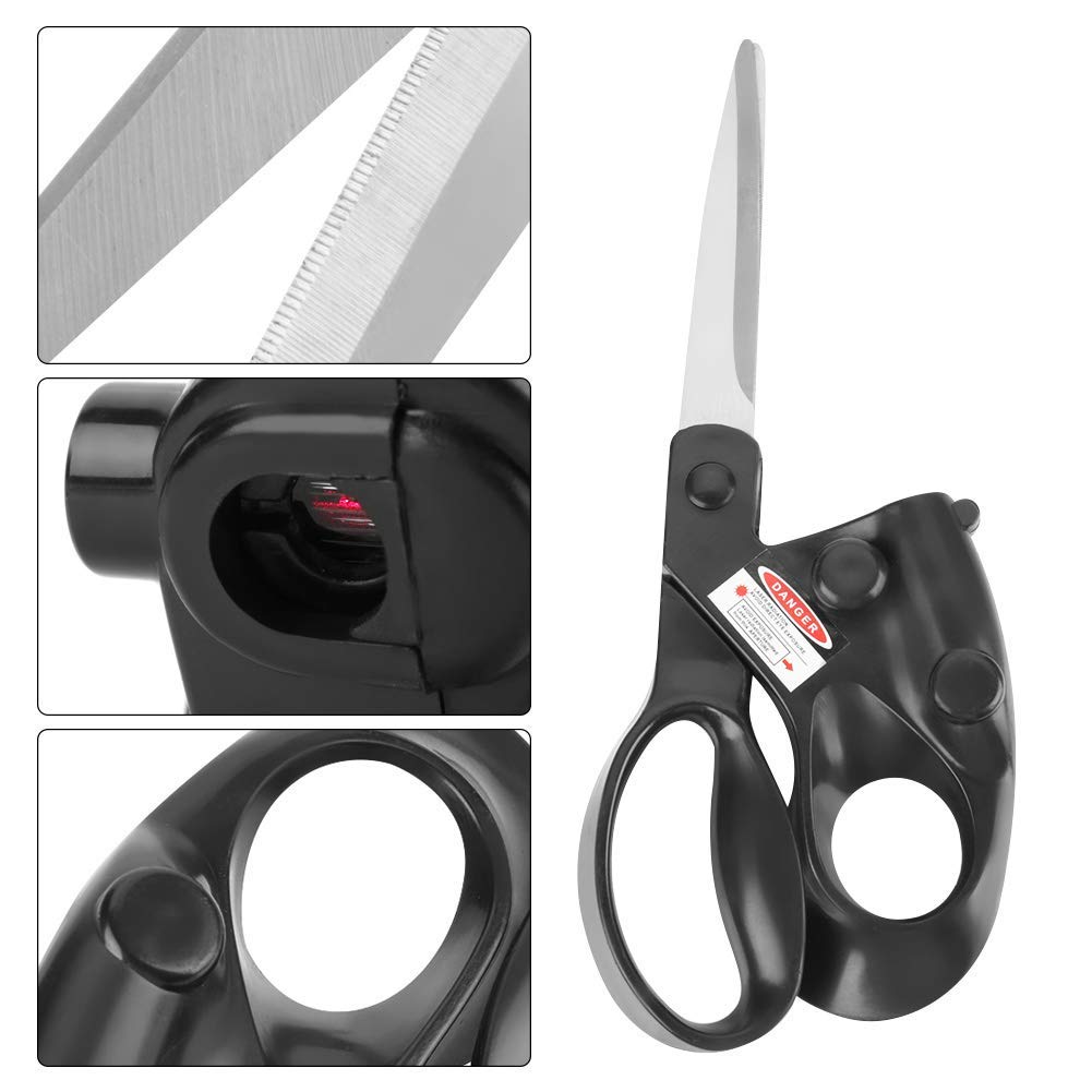 Professional Laser Guided Sewing Scissors for Home Craft Wrapping Gift Fabric Sewing Cut Straight Fast for Fabric Paper Crafts | Upgraded Ergonomic Handle (Black) - Image 7
