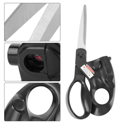 Professional Laser Guided Sewing Scissors for Home Craft Wrapping Gift Fabric Sewing Cut Straight Fast for Fabric Paper Crafts | Upgraded Ergonomic Handle (Black) - Image 7
