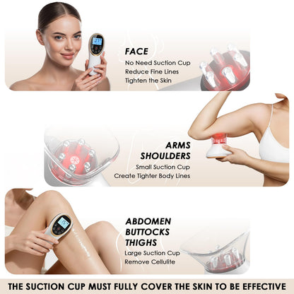 Modern Jingluo Beauty Massager – Electric Meridian Facial & Body Roller with Gentle Suction and Warmth, Multi-Speed Skincare Tool for Relaxing Rituals (White) - Image 4