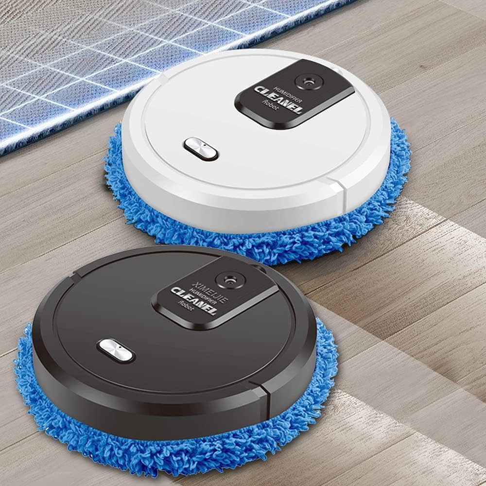 Smart Mopping Robot with Spray & Humidifier – Automatic Floor Cleaner for Hard Floors, Dry and Wet Cleaning, Pet Hair Removal, Compact Design (White) - Image 3