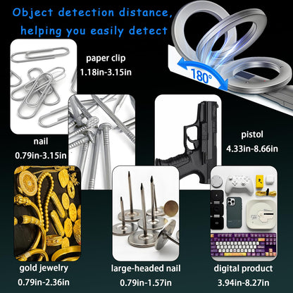 Portable Handheld Metal Detector with 180° Rotating Probe – Foldable Design, LED Indicator & Alarm, Ideal for Security Checks, Schools, Airports, and Outdoor Use (Gray) - Image 5