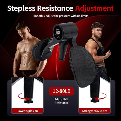 Smart Thigh Trainer with LED Display – 12-80lb Adjustable Resistance, 360° Rotation Kegel Exercise Equipment for Men & Women (Black) | Other Colors Available in Store - Image 2