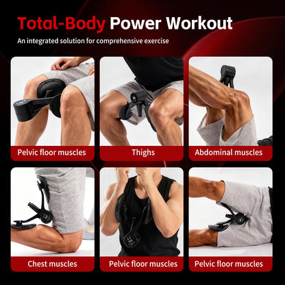 Smart Thigh Trainer with LED Display – 12-80lb Adjustable Resistance, 360° Rotation Kegel Exercise Equipment for Men & Women (Black) | Other Colors Available in Store - Image 4