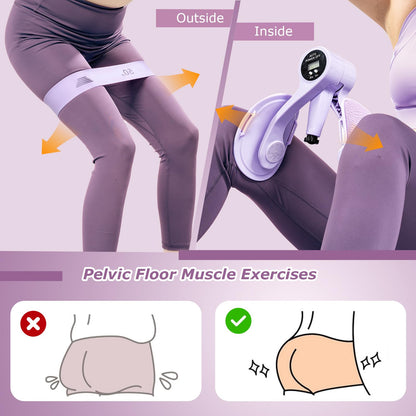 Smart Thigh Trainer with LED Display – 12-80lb Adjustable Resistance, 360° Rotation Kegel Exercise Equipment for Women (Purple) | Other Colors Available in Store - Image 6