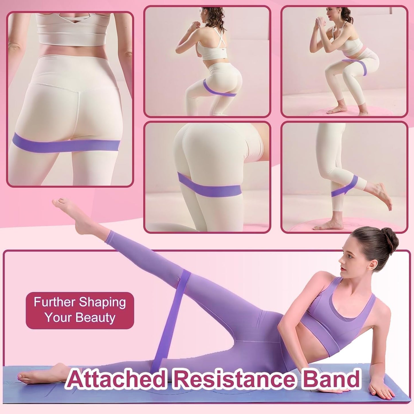 Smart Thigh Trainer with LED Display – 12-80lb Adjustable Resistance, 360° Rotation Kegel Exercise Equipment for Women (Purple) | Other Colors Available in Store - Image 7