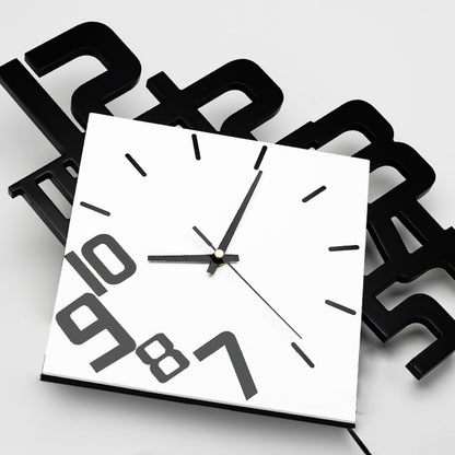Modern Diamond Wall Clock – Creative 3D Design Silent Quartz Wall Clock for Living Room, Bedroom, Office, Home Decor, Battery Operated (Black-White) - Image 6
