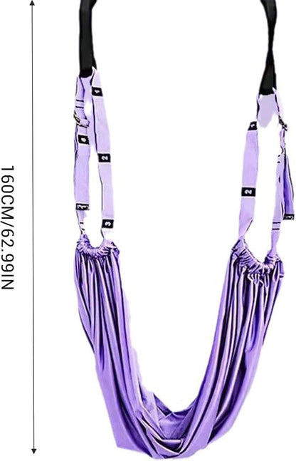 Door-Hanging Yoga Hammock for Backbend & Stretching – Adjustable Aerial Yoga Strap with Dual Anchors, Full-Body Flexibility Trainer for Home Use (Green) - Image 7