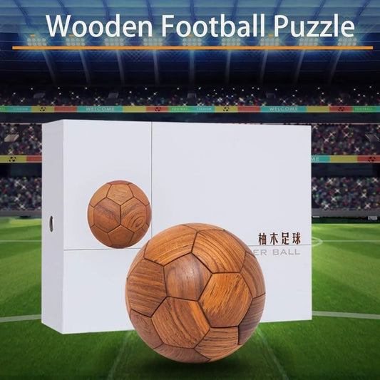 Handcrafted Wooden Football Puzzle – 3D Mortise and Tenon Soccer Ball Assembly Kit | Solid Teak, Walnut | DIY Gift for Adults, Kids & Football Fans - Image 7