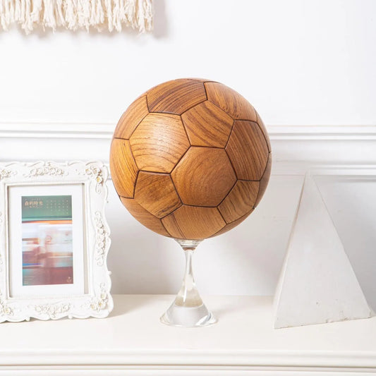 Handcrafted Wooden Football Puzzle – 3D Mortise and Tenon Soccer Ball Assembly Kit | Solid Teak, Beech Wood | DIY Gift for Adults, Kids & Football Fans - Image 2