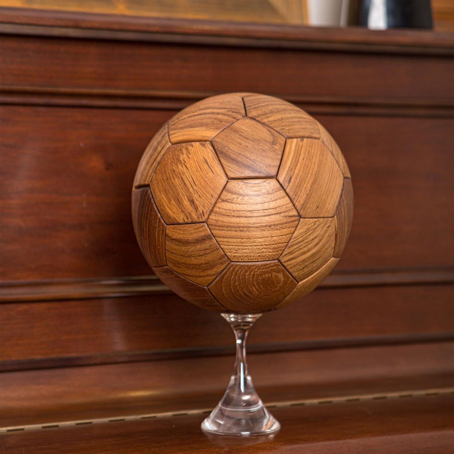 Handcrafted Wooden Football Puzzle – 3D Mortise and Tenon Soccer Ball Assembly Kit | Solid Teak, Beech Wood | DIY Gift for Adults, Kids & Football Fans - Image 6