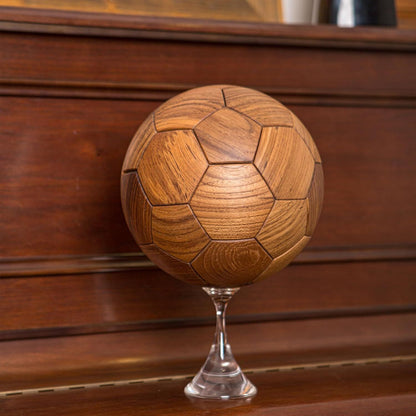 Handcrafted Wooden Football Puzzle – 3D Mortise and Tenon Soccer Ball Assembly Kit | Solid Teak, Beech Wood | DIY Gift for Adults, Kids & Football Fans - Image 6