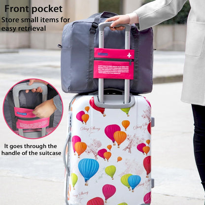Compact Foldable Travel Duffel Bag – Lightweight Carry-On for Weekend Trips, Overnight & Gym Use (Pink) | Other Colors Available In-Store - Image 4
