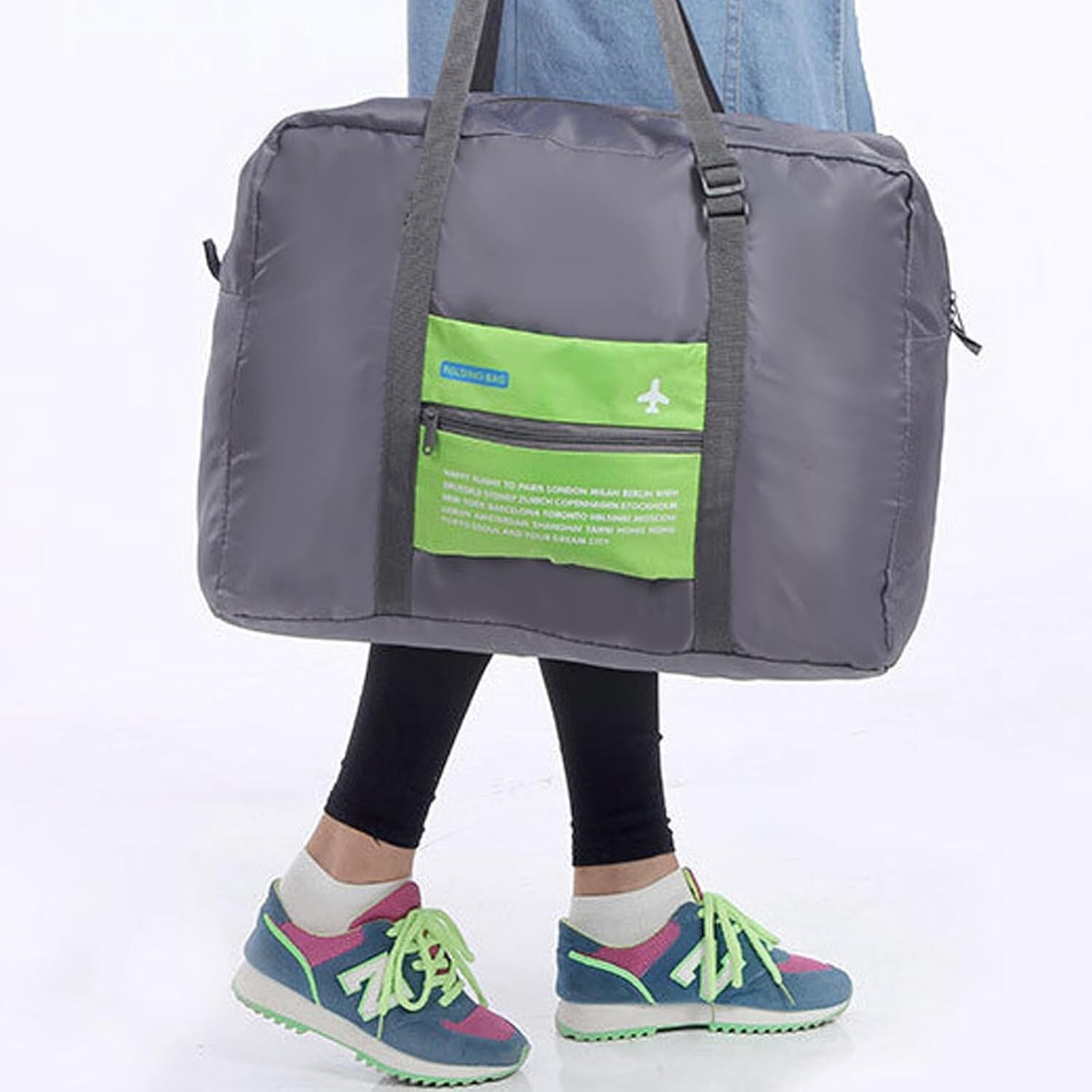 Compact Foldable Travel Duffel Bag – Lightweight Carry-On for Weekend Trips, Overnight & Gym Use (Green) | Other Colors Available In-Store - Image 6
