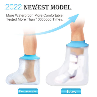 Foot Waterproof Shower Sleeve for Adults – Reusable Cast Protector for Ankle, Foot & Toe During Bathing or Water Activities (Blue) - Image 3